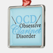 Ornement Carré Argenté Clarinette mignonne (Gauche)