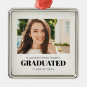 Ornement Carré Argenté CLASSE DE DIPLÔME photo KEEPSAKE (Devant)