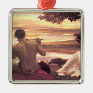 Ornement Carré Argenté Classical Idyll (par Frederic Leighton)