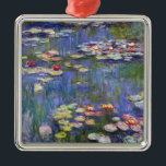 Ornement Carré Argenté Claude Monet - Nymphéas / Nymphéas<br><div class="desc">Nymphéas / Nymphéas - Claude Monet,  1916</div>