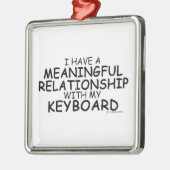 Ornement Carré Argenté Clavier de relation utile (Gauche)