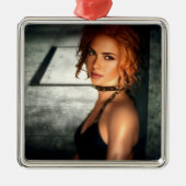 Ornement Carré Argenté Clear Shadows ornament (Devant)