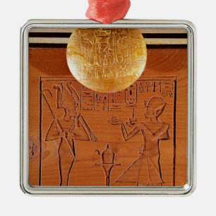 Ornement Carré Argenté Coffre portatif, détail de Tutankhamun
