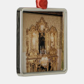 Ornement Carré Argenté Coffret de bijoux (Droite)