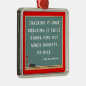 Ornement Carré Argenté Collectif de Noël de l'enseignant (Droite)