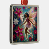 Ornement Carré Argenté Collection Fée de Noël - Cornouailles Braids Cheve (Droite)