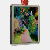 Ornement Carré Argenté Colombier exotique (Droite)