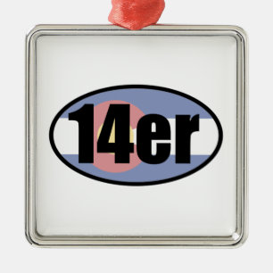 Ornement Carré Argenté Colorado 14ers