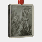 Ornement Carré Argenté Combat d'Achille avec la rivière Scamander (Droite)