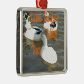 Ornement Carré Argenté Comme Père Comme Fils. (Droite)