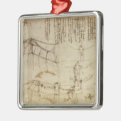 Ornement Carré Argenté Conception de Leonardo DA Vinci- pour une machine (Gauche)
