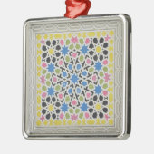Ornement Carré Argenté Conception de mosaïque d'Alhambra, 'de l'Arabe (Gauche)
