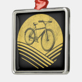 Ornement Carré Argenté Conception des vélos (Gauche)