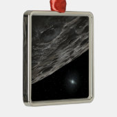 Ornement Carré Argenté Conception par l'artiste d'un objet Kuiper Belt (Droite)