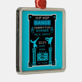Ornement Carré Argenté Concours de danse Hip hop (Droite)
