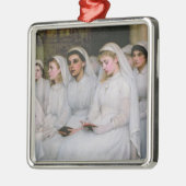 Ornement Carré Argenté Confirmation (Gauche)