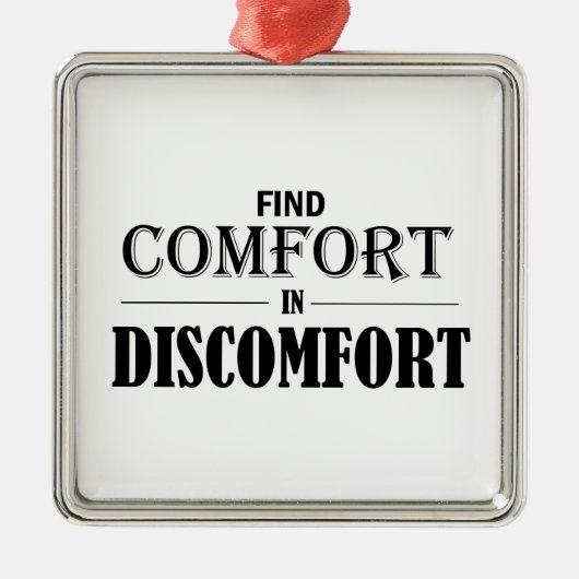 Ornement Carré Argenté Confort de découverte dans le malaise (Devant)