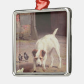 Ornement Carré Argenté Confrontation (Gauche)