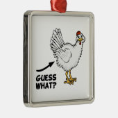 Ornement Carré Argenté Conjecture quel bout de poulet (Droite)