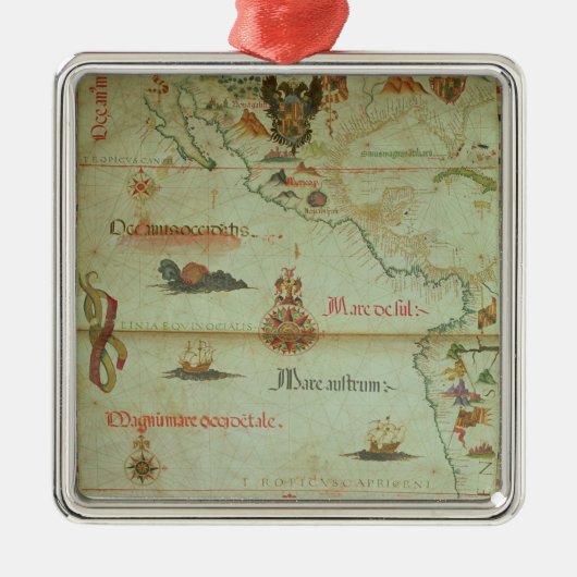 Ornement Carré Argenté Conquête du Mexique et du Pérou (Devant)