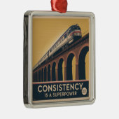 Ornement Carré Argenté Consistency Is A Superpower (Droite)