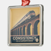 Ornement Carré Argenté Consistency Is A Superpower (Gauche)