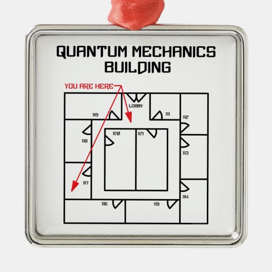 Ornement Carré Argenté Construction de la mécanique quantique (Devant)