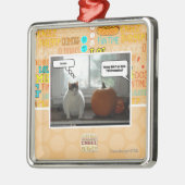 Ornement Carré Argenté Cool d'acte (Gauche)