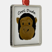Ornement Carré Argenté Cool Dude (Droite)