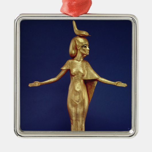 Ornement Carré Argenté Coordonnée de la déesse Selket (Devant)