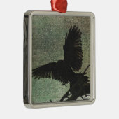 Ornement Carré Argenté Corbeau (Droite)