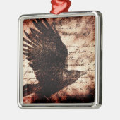 Ornement Carré Argenté Corbeau 7 (Gauche)