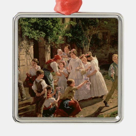 Ornement Carré Argenté Corpus Christi (Devant)