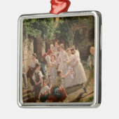 Ornement Carré Argenté Corpus Christi (Gauche)