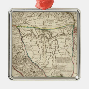 Ornement Carré Argenté Costa Rica, Amérique du Sud