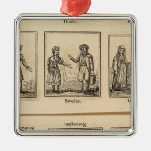 Ornement Carré Argenté Costumes