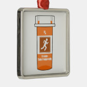 Ornement Carré Argenté Courir Est Ma Drogue (Droite)