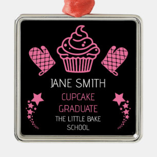 Ornement Carré Argenté Cours de cuisine Cupcake