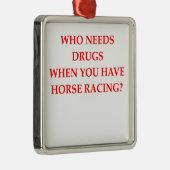 Ornement Carré Argenté course de chevaux (Droite)