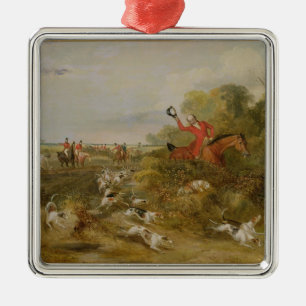 Ornement Carré Argenté Couvrant sur des chiens, Hall du célibataire, 1836