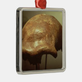 Ornement Carré Argenté Crâne d'un Neanderthal (Droite)