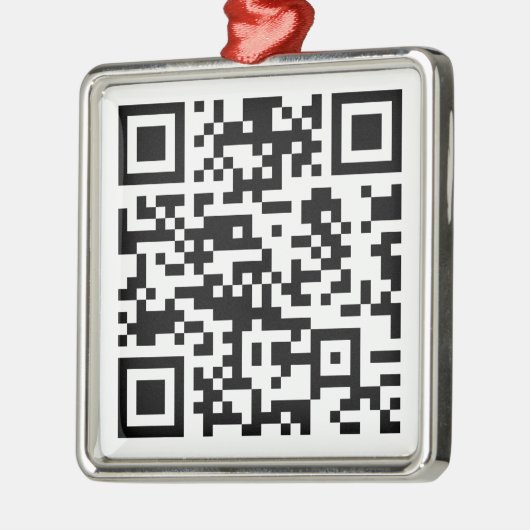 Ornement Carré Argenté Création instantanée de code QR (en entrant votre (Gauche)