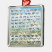 Ornement Carré Argenté créer votre propre caricature d'avion (Gauche)