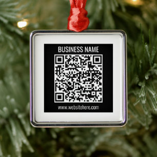 Ornement Carré Argenté Créez un code QR moderne instantanément