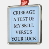 Ornement Carré Argenté cribbage (Gauche)