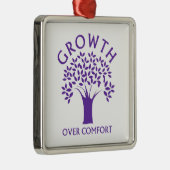 Ornement Carré Argenté Croissance sur le confort (Droite)