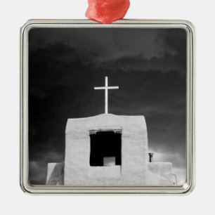 Ornement Carré Argenté Croix sur la plus ancienne église, San Miguel, Pèr