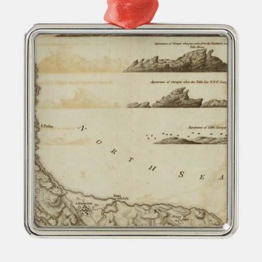 Ornement Carré Argenté Curaçao (Devant)