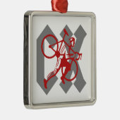 Ornement Carré Argenté Cyclocross (Droite)