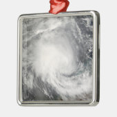 Ornement Carré Argenté Cyclone tropical Nicholas approchant l'Australie (Gauche)